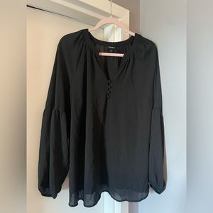 Flowy sheer dress blouse